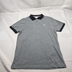Disney Polo Pride Rainbow Mickey Mouse Shirt Size Medium Gray Black‎
